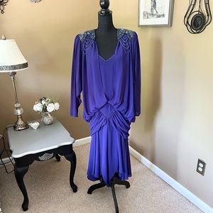 Stunning and Dramatic 80’s era “Dynasty” Dress